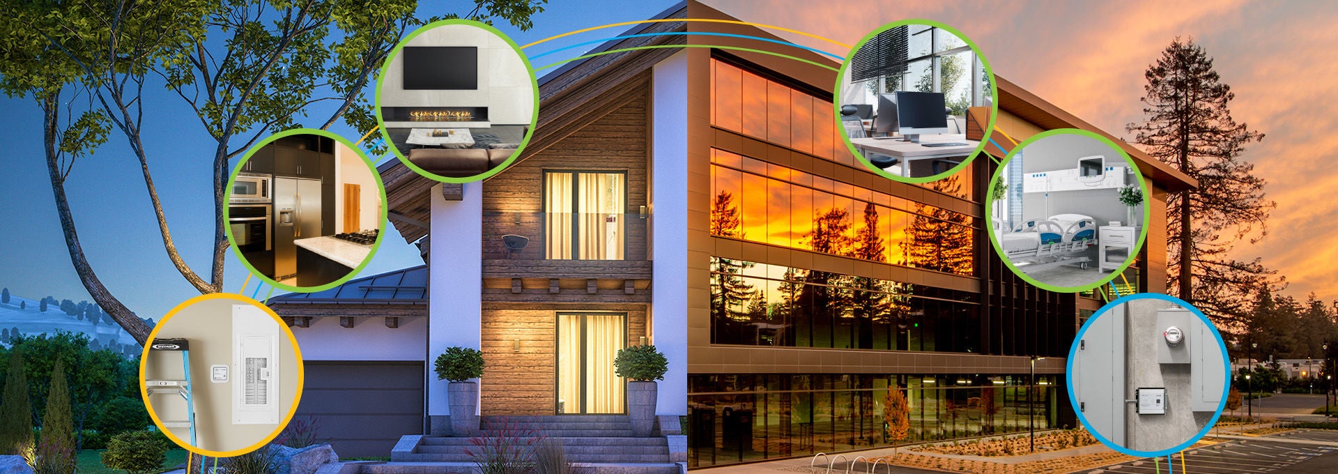 Bâtiment résidentiel et de bureau présentant des applications potentielles de DLST